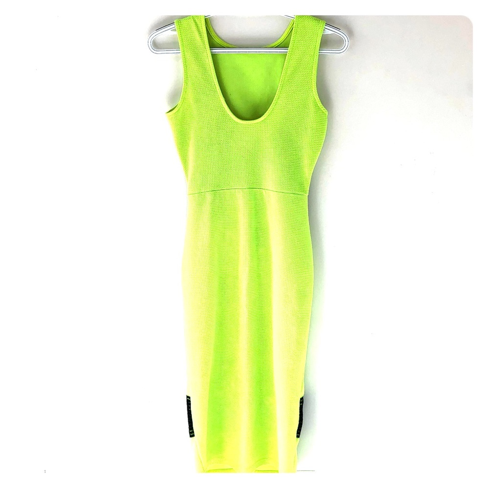 Neon Green Cutout Bodycon Mini Dress